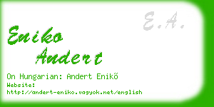 eniko andert business card